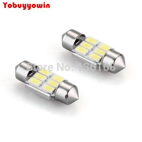 Free Shipping 4PCS 31mm C5W SUV8.5 5630 SMD 6 LED Ampoule Lampe Dome Festoon 195LM 6500K DC 12V Blanc