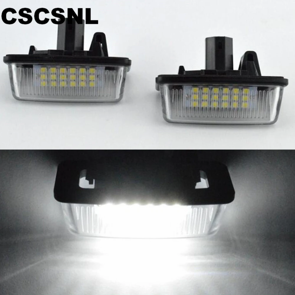 CanBus LED License Plate Lights For Toyota Corolla E11 Crown S180 Starlet EP91 Vios Previa ACR50 GSR50 number plate lamp