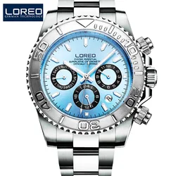 200m Waterproof Diving Automatic watches men self wind LOREO Luxury brand Multifunction Mechanical Watch Sapphire Luminous Watch