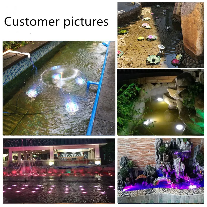 Luz Led Ip68 para estanque, luces subacuáticas para piscina y pecera, accesorios de iluminación de paisaje, lámpara de punto RGB