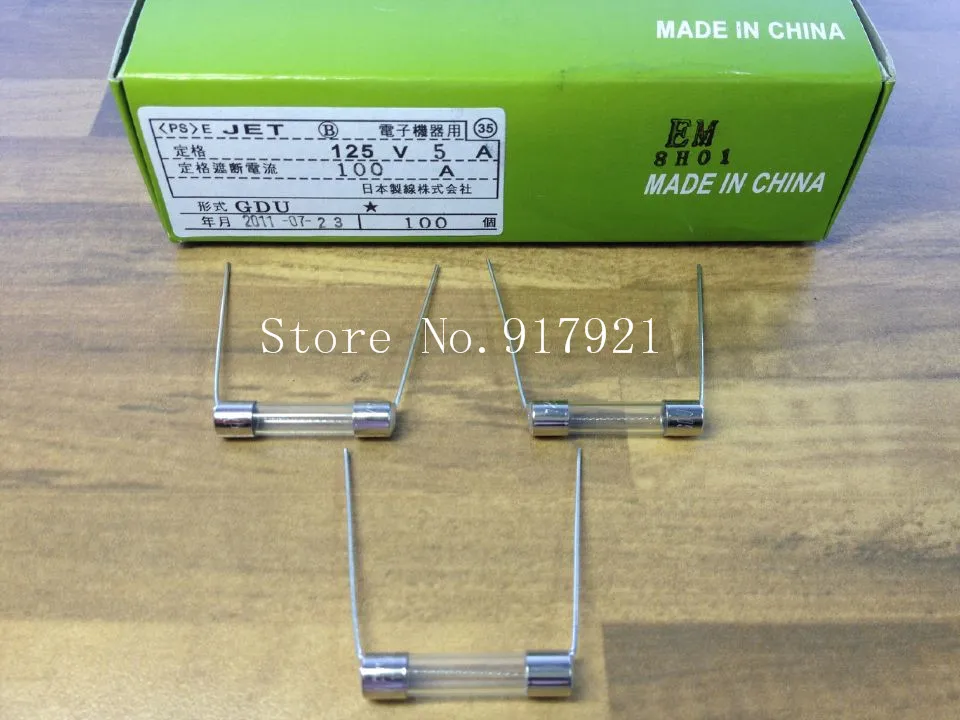 [ZOB] Japan JET GDU import 5A125V 6X30 EM pin explosion-proof fuse tube 8H01 PS ENSF  --200PCS/LOT