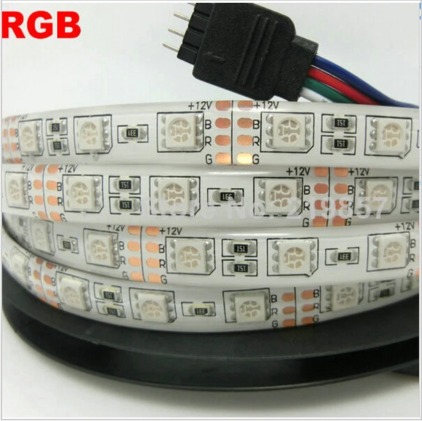 IP65 waterproof 10m 300 led strip light SMD 5050 12V led tape 60LED/ m white cold white warm white red blue green yellow rgb