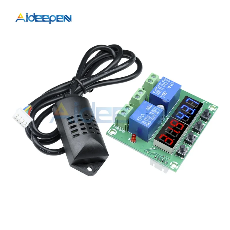 XH-M452 Thermostat Temperature Humidity Control Thermometer Hygrometer Controller Module DC 12V LED Digital Display Dual Output