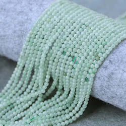 Grade A Natural Burma Jadeite Gemstone Beads for DIY Necklace Bracelet Earrings Jewelry Making 2mm 3mm 4mm Jade Sold by Strand