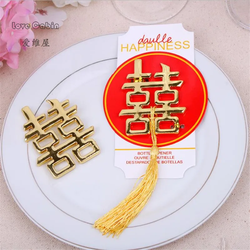 Asian themed double happiness wedding opener Party souvenirs wedding giveaways gift