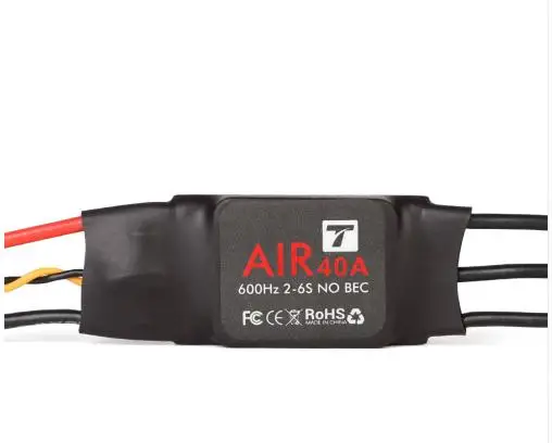 T-MOTOR ESC Air 40A (2-6S 600HZ NO BEC) Brushless Motor Electronic Speed Controller for Multicopter