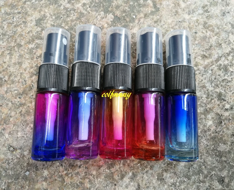 

1000pcs/lot 5ml Gradient Empty Spray Perfume Bottle Thick Perfume bottles Refillable Spray Makeup Atomizers