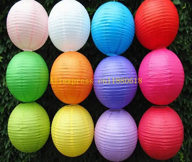 

50pcs/lot 16" (40cm) Chinese Round Paper Lanterns For Wedding Party Home Hanging lamps festival Decoration favor