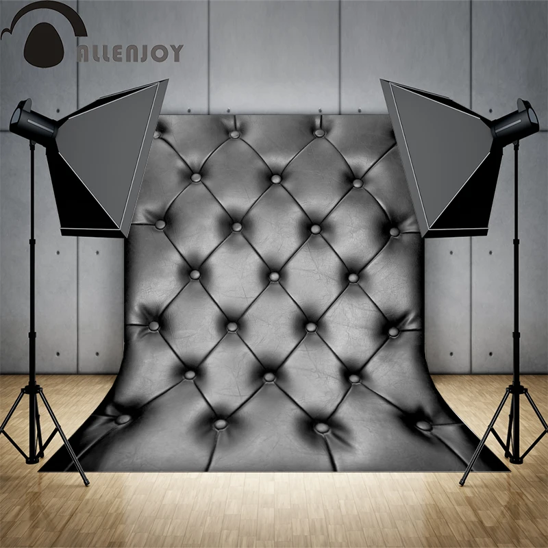 Allenjoy-Fondo para sesiones fotográficas, telón de fondo de vinilo para estudio fotográfico, simple y moderno, cabecera de cama, color gris