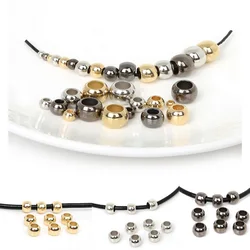 30-300pcs/lot CCB Acrylic Bail Beads Gold Silver Color Big Hole Spacer Beads 4/6/8/10/12mm For Jewelry Making Fit DIY Bracelet