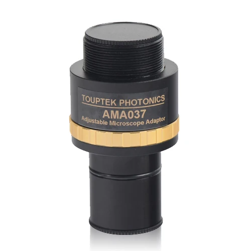 Ama037 0.37x adaptador de lente de microscópio, destacável e manualmente, tubo de 23.2mm para saída c