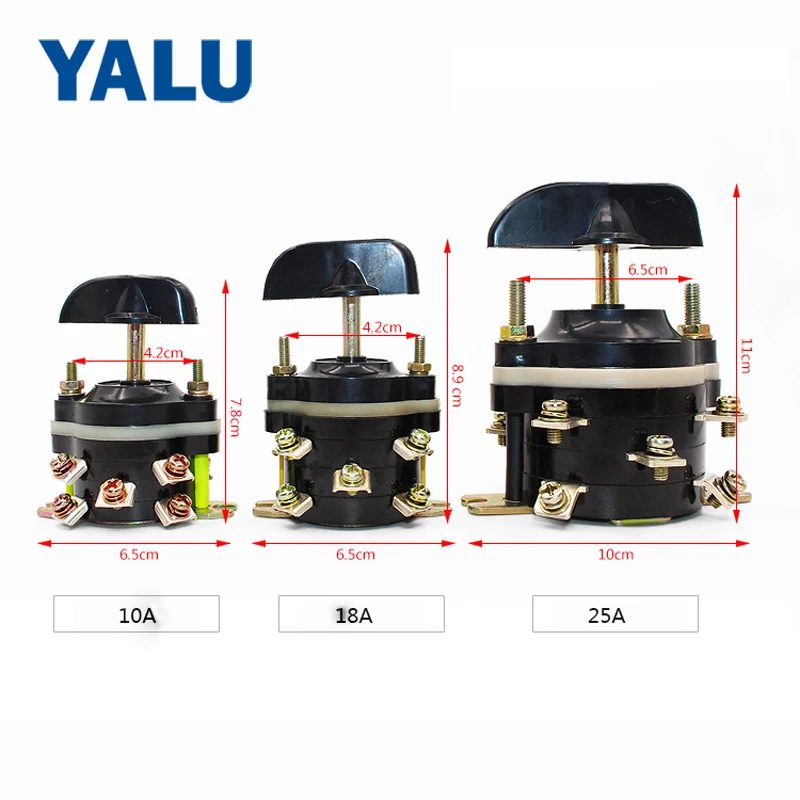 

Electric Tricycle Reverse Gear Switch Rickshaw Combination forward,backward and stop three way switch 10A 18A 25A DPDT switches