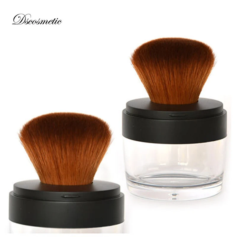 loose mineral powder brush  puff jar foundation brush with powder brush and sifter makeup brush for cosmetics