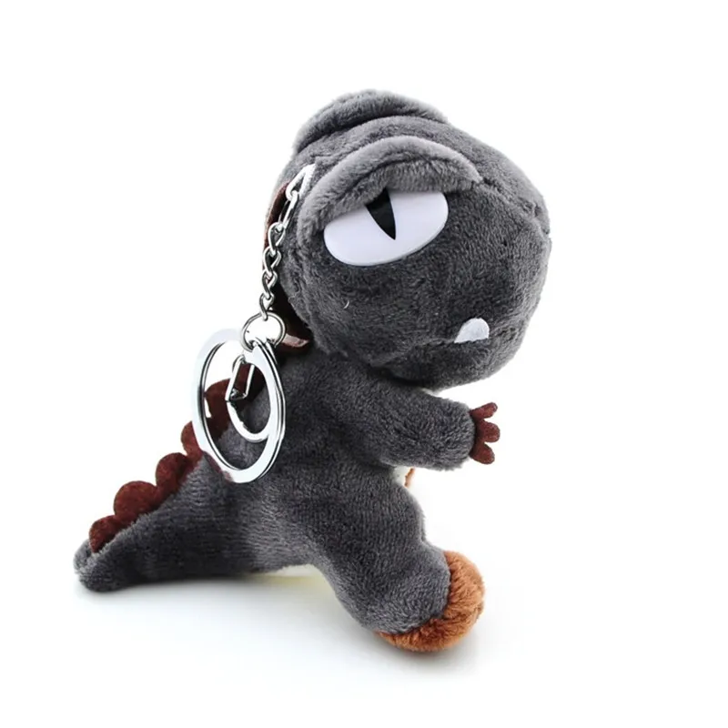 Original New Fashion Fur Tyrannosaurus Key Ring For Men Trinket Lovely Dinosaur Toy Doll Keychain Women Bag Charms Gift