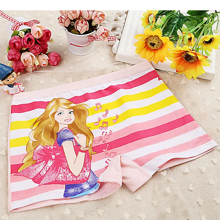 

6 Pieces cartoon lady cat princess bow-knot girls trunk boxers kids shorts child panties cotton pants children underwear briefs