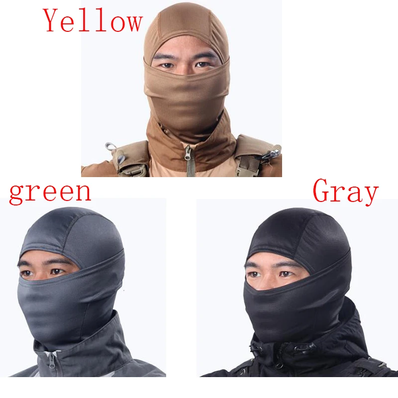 Military Tactics New Dolid Color Head Sets Windproof Outdoor Riding Protection Camouflage Warm Rattlesnake Ninja Turban