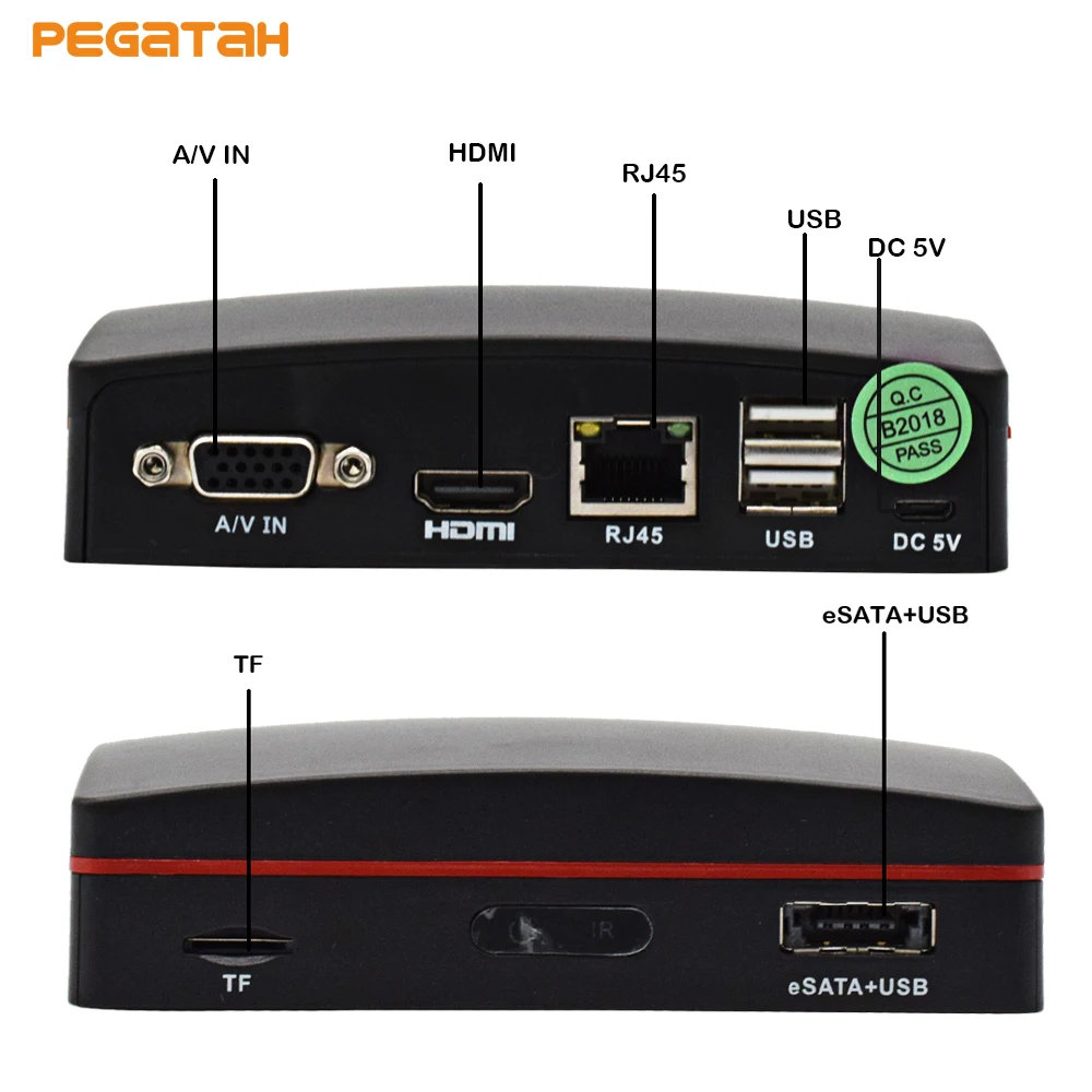 5MP sieciowy rejestrator wideo 8ch 16 kanałów MINI NVR H.265 dla kamera telewizji przemysłowej IP uchwyt na aparat P2P eSATA gniazdo TF mysz USB