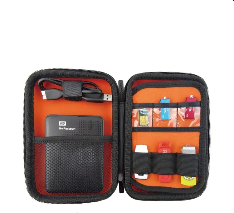 ghkjok Big size Electronics Cable Organizer Bag USB Flash Drive Memory Card 2.5 inch HDD Case Travel CASE 18x12x4.8cm