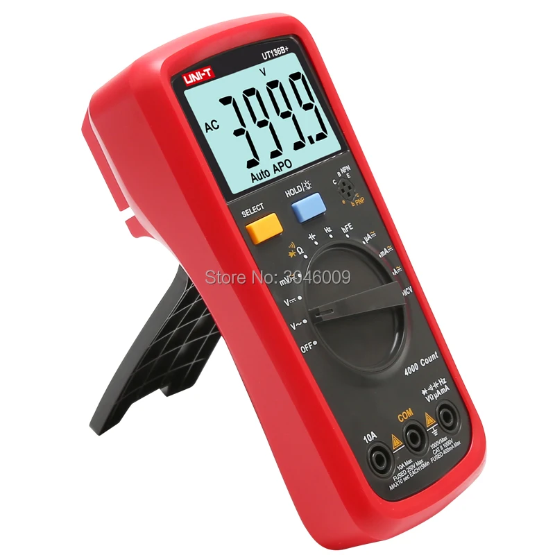 UNI-T UT136B+/UT136C+ Automatic Range Digital Multimeter; Resistor/Capacitor/Frequency/Temperature/HFE/NCV Test