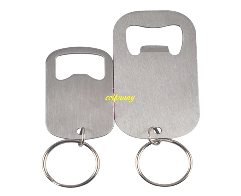 500pcs/lot FAST Protable keyring Stainless Steel opener Keychain Beer Bottle Opener Big & Small size Can Customize logo C2801