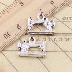 10pcs Charms Vintage Treadle Sewing Machine 20x15mm Tibetan Silver Color Pendants Antique Jewelry Making DIY Handmade Craft