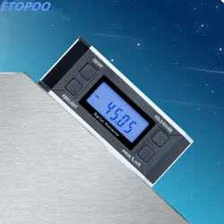 Digital Protractor Inclinometer Angle Slope Measuring Device 4 x 90  with V-Groove Magnet Base Gauge