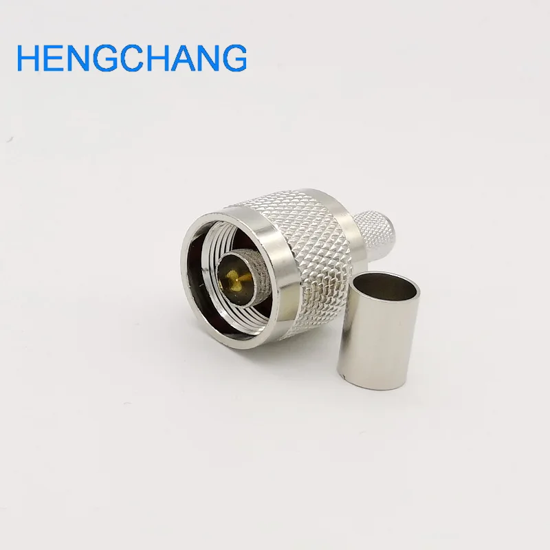 Conector macho tipo N 50-5 conector N conector Coaxial RF para Cable LMR300 5D-FB N-50J-5 conector Coaxial RF 10 unids/lote