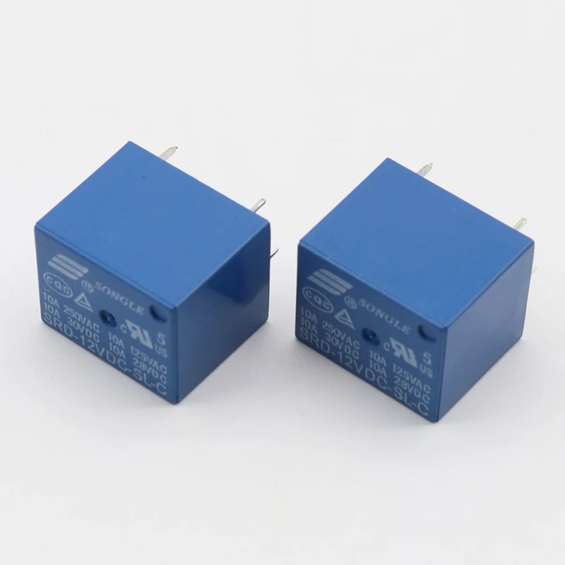 5pcs SRD-12VDC-SL-C 12VDC 10A 250V AC Power relay PCB Type T73-12V 5 feet SRD-12VDC-SL-C 10A 125V AC New original