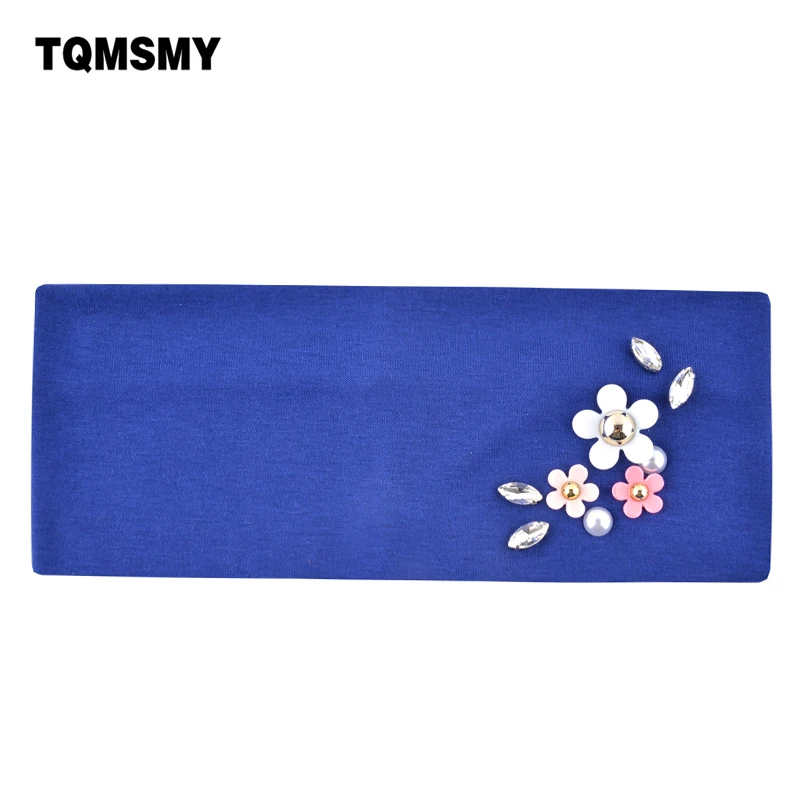 

TQMSMY Fashion flower women sport Yoga wide cotton candy color headband high absorb sweat elastic wide headband for women TMFD18