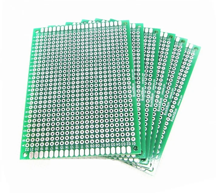 2 قطعة 6X8cm 6*8 سنتيمتر مزدوجة الجانب النموذج pcb اللوح العالمي لاردوينو 2.54 مللي متر الألياف الزجاجية الممارسة لتقوم بها بنفسك عدة المعلبة HASL