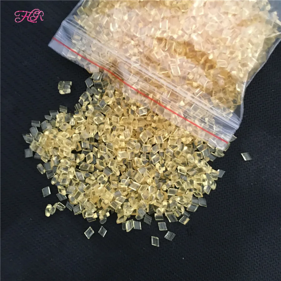 200G por lote de fusión de queratina a Bond gránulos de cuentas-amarillo claro Pre Tipped extensión del cabello queratina de grano