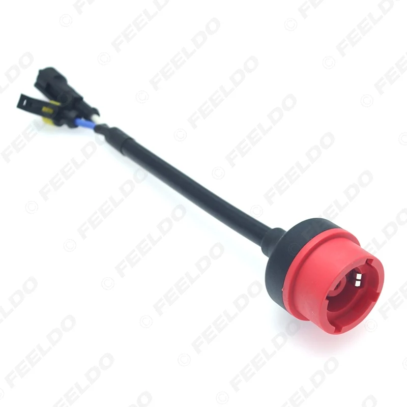 FEELDO 1PC Car D2S D2R D2C D4S Headlight Socket Wiring Harness AMP Wire Relay Connector HID Ballasts Bulb Light Adapter #CA5996