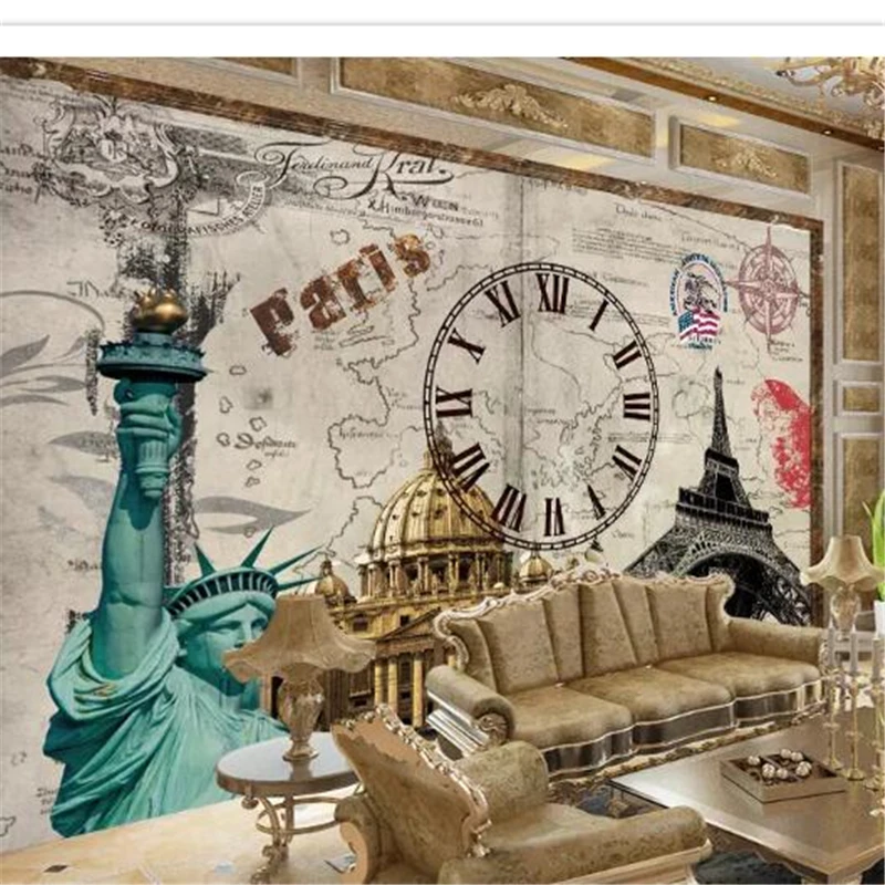 wellyu  papel de parede 3D   Custom wallpaper   European and American style TV background wall   papel de parede  behang