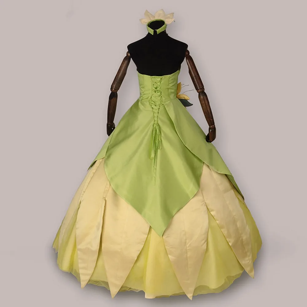 The Princess and the Frog cosplay costume adult princess tiana dress women  Halloween costume long green Party dresses - AliExpress 200000532