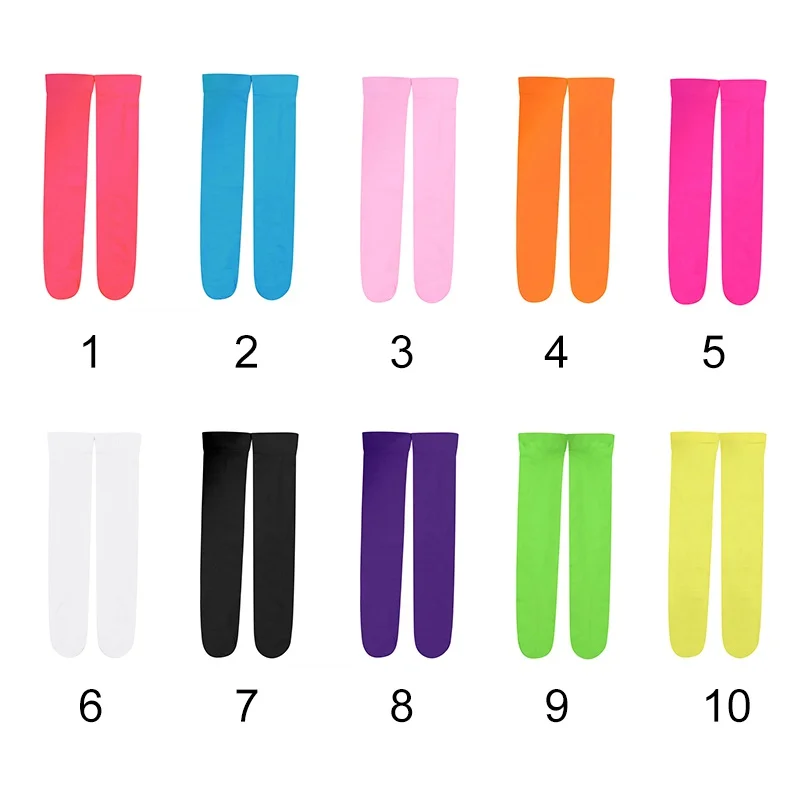 3-12Y Kids Sock Candy Color Baby Knee High Long Socks Girl Children Accessories New 10 Colors Solid Polyester