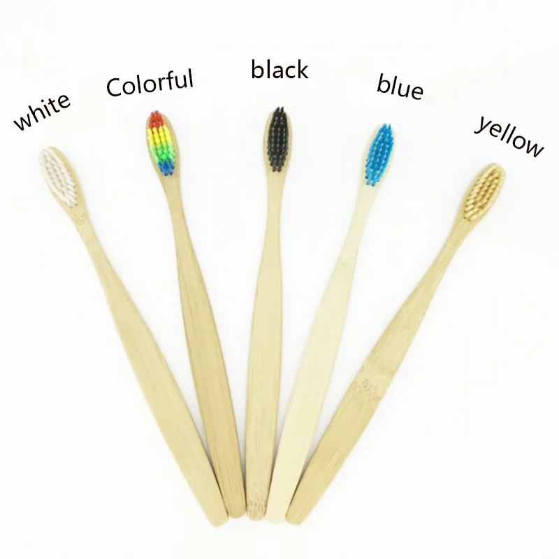 50 Pcs/Lot Environmentally friendly bamboo brush Bamboo Toothbrush Wood Toothbrush  Soft Bristles Natural Eco  Bamboo Fibre