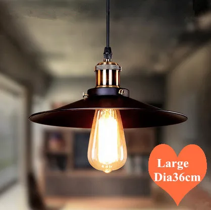 Modern creative pendant lights industrial hang lamp lustres de sala iron large E27 LED light for porch&bar&dining room CYDD009C