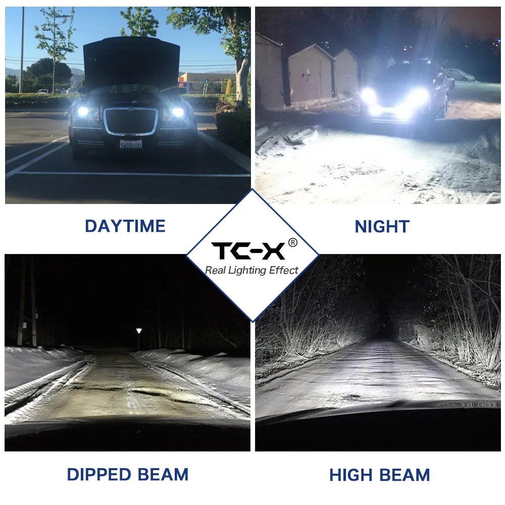TC-X T1 Pro led lamp light H7 H1 H11 diode lamp 9006/HB4 H27/880 H4 LED Car Headlight Driving Passing Beam ptf Light Replacement