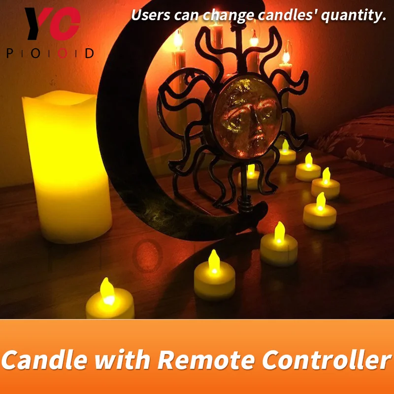 Candle with Remote Controller escape game prop use the controller to light on or off the wireless candles takagism room YOPOOD