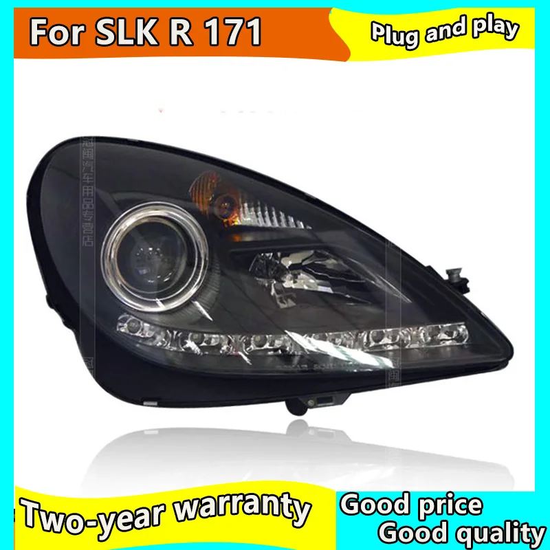 Stylizacja samochodu dla mercedes-benz SLK R171 SLK200 SLK350 SLK500 reflektory LED 1996-2003 z angel eyes DRL HID/LED reflektor