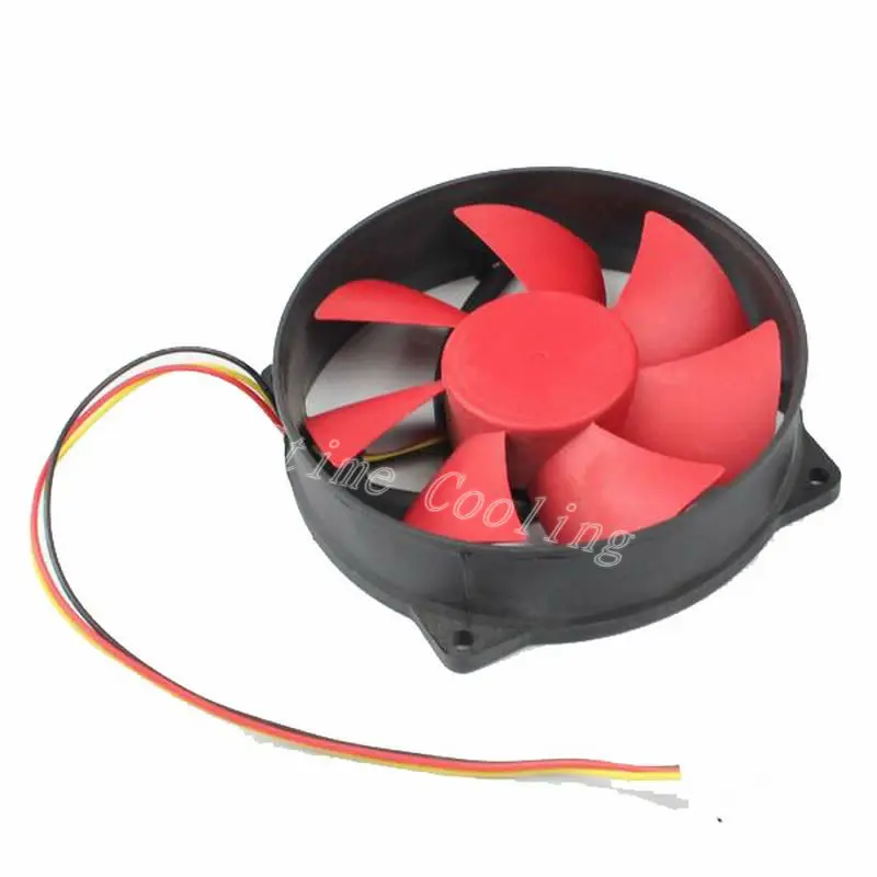 Imagem -02 - Ventilador de Refrigeração dc 10 para Computador 12v 3pin Redondo Vermelho 9cm 90 mm 9525