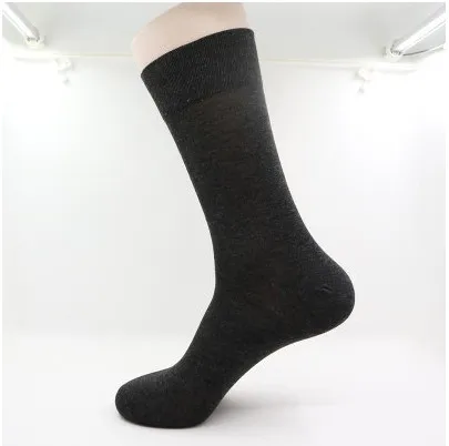 Fcare 10PCS=5 pairs black, khaki, dark gray, brown 43-46 bamboo fiber long leg socks bamboo men dress business socks calcetines