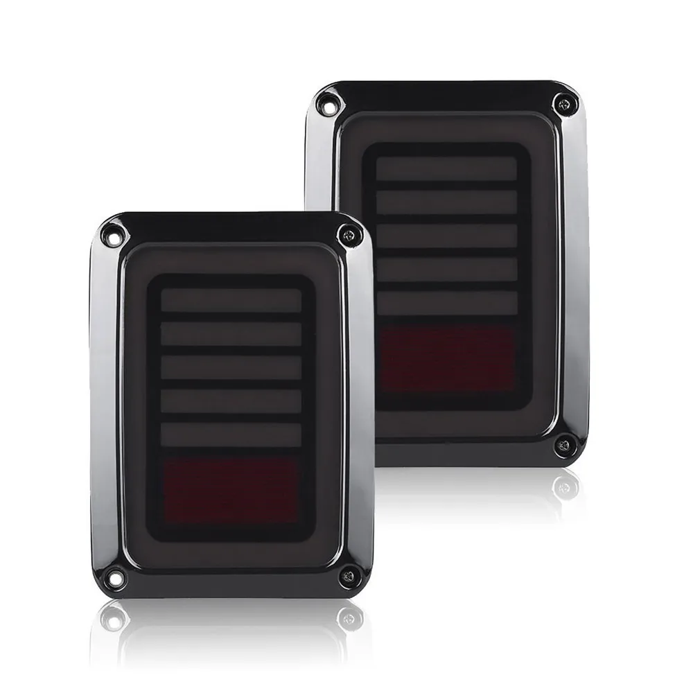 LED Tail Lights Smoke Lens For Jeep Wrangler 2007-2017 JK JKU With Break Back Up Light Reverse Turn Parking Signal Lamp Assembly