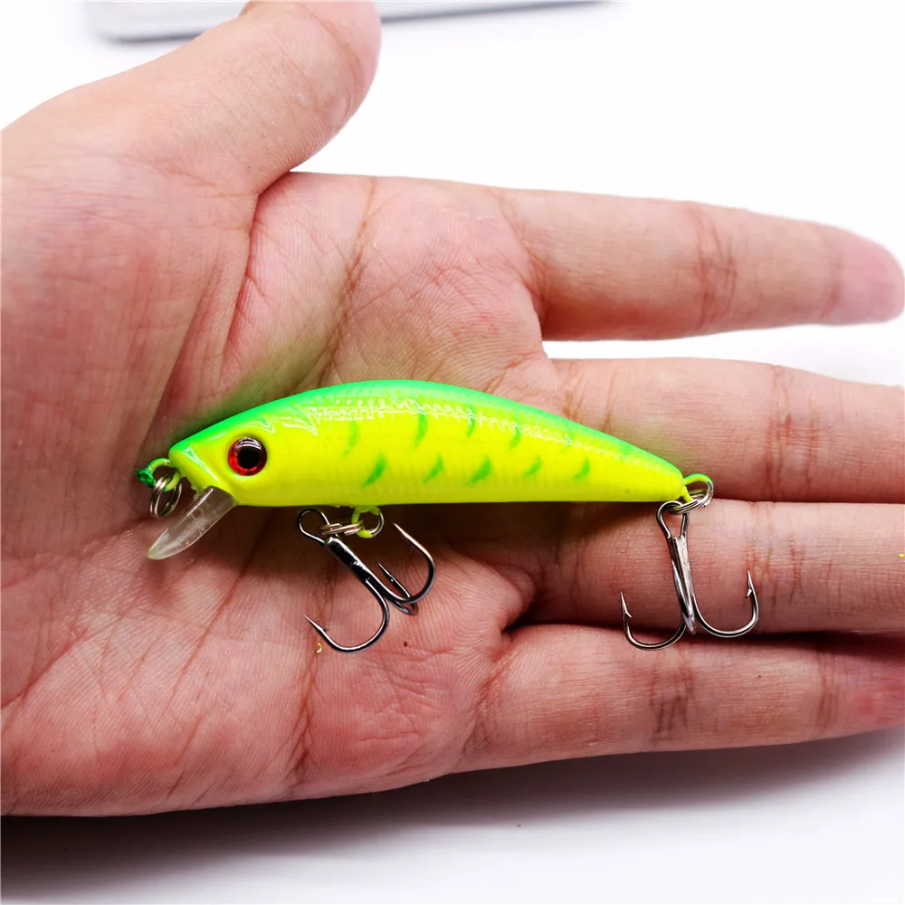 1pcs Classic Minnow Fishing Lure 7cm 8g 3D Eyes Hard Bait Fake Fish Crankbait Wobblers Artificial Swimbait Peche Fishing Tackle