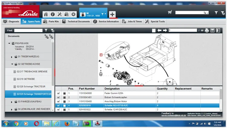 Linde Service Guide LSG v5.2.2 [12.2016] forklift truck parts catalog service&repair manuals wiring and hydraulic diagrams