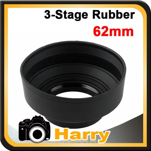 62 мм 3 в 1 3-ступенчатая резиновая бленда объектива для Nikon, canon, pentax, sony и т. Д.