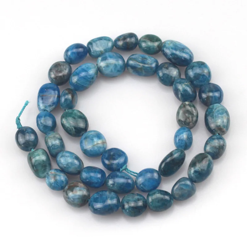 

8-10mm freeform apatite beads natural stone DIY loose bead for jewelry making strand 15" wholesale !