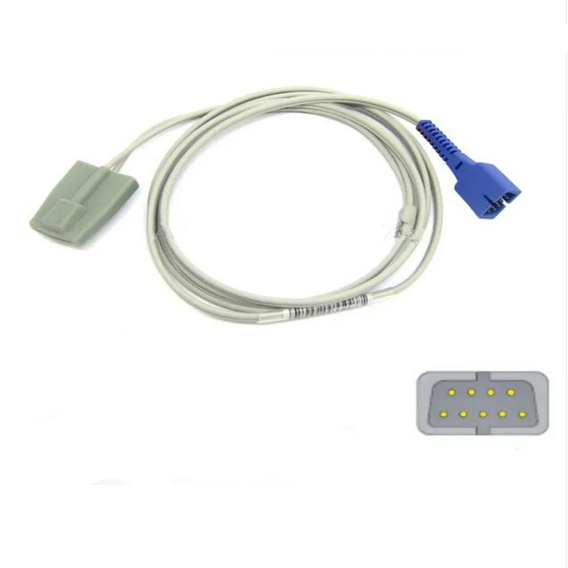 

Compatible for Nellcor Spo2 Sensor DB9 Pin Oximax Tech Pediatric Silicone Spo2 Sensor,for Pulse Oximeter use 1M TPU