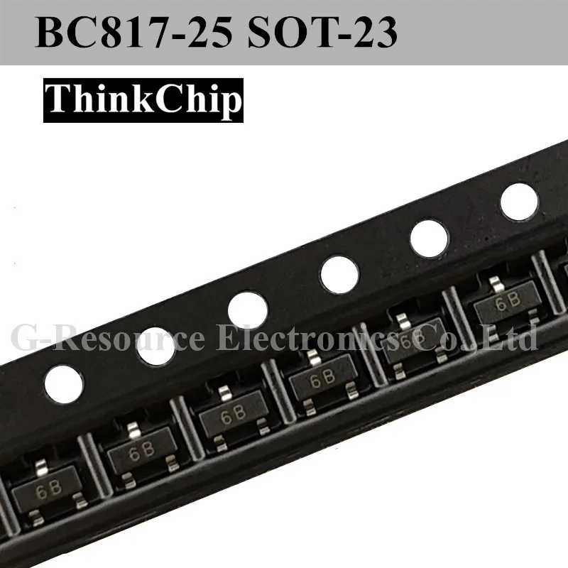 (100 قطعة) BC817-25 سوت-23 NPN السيليكون القطبين الترانزستور (وسم 6B)
