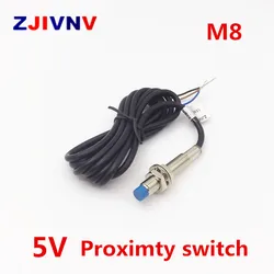 M8 2mm sensing DC 5V NPN PNP NO NC LJ8A3-2-Z/AX-5V cylinder inductive proximity sensor switch work voltage 5VDC special for MCU